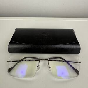 Stepper Eyewear Mens SI-83408 Titanium Gunmetal 55-17-140 Case Frame Glasses